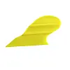 Желтая пластиковая выгонка с острым краем